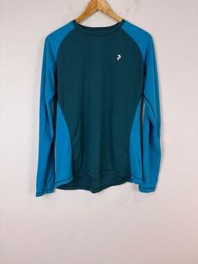 Peak Performance Two-Tone Teal Performance Top Women's Size Large